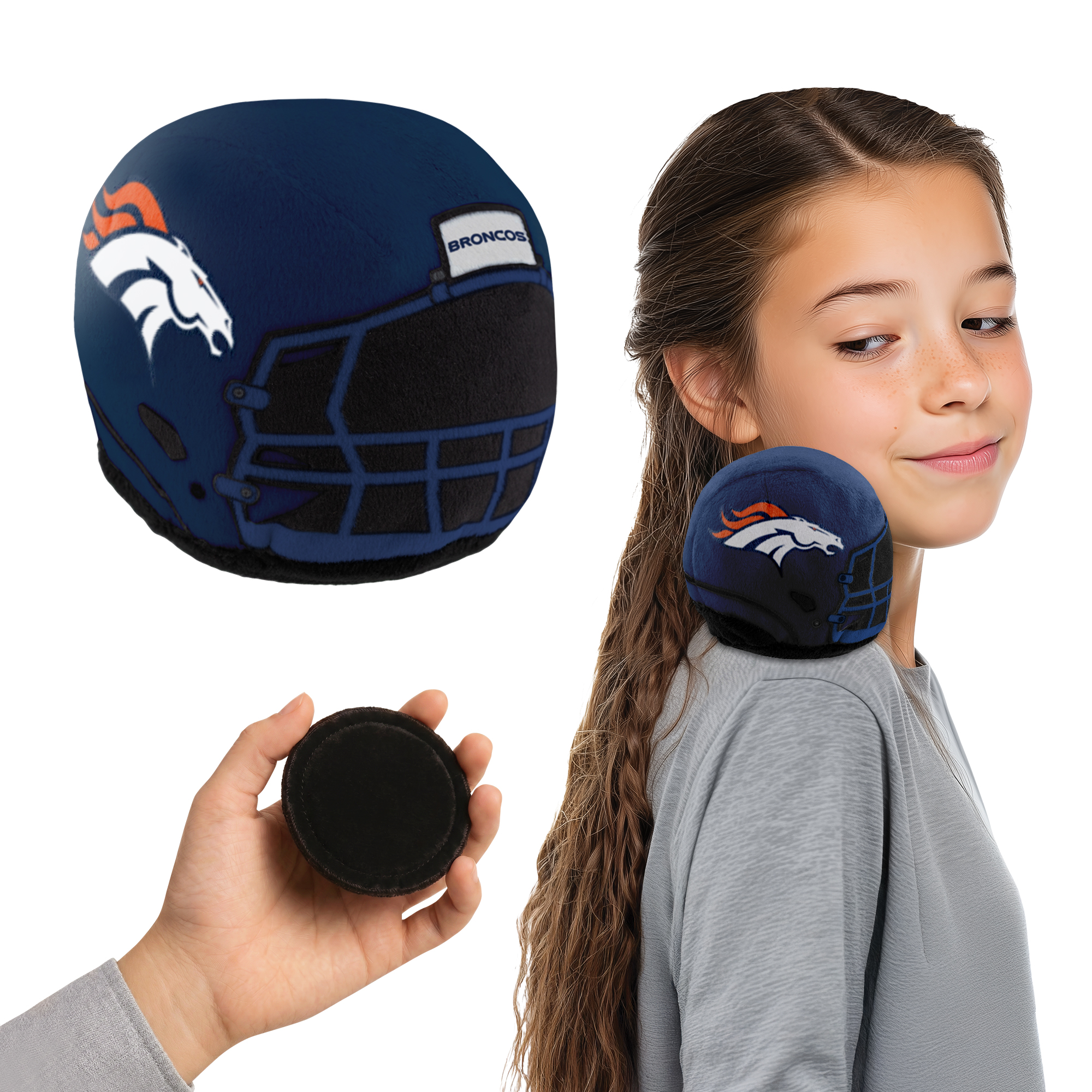 Denver Broncos Plush Magnetic Toy Helmet Shoulder Buddy