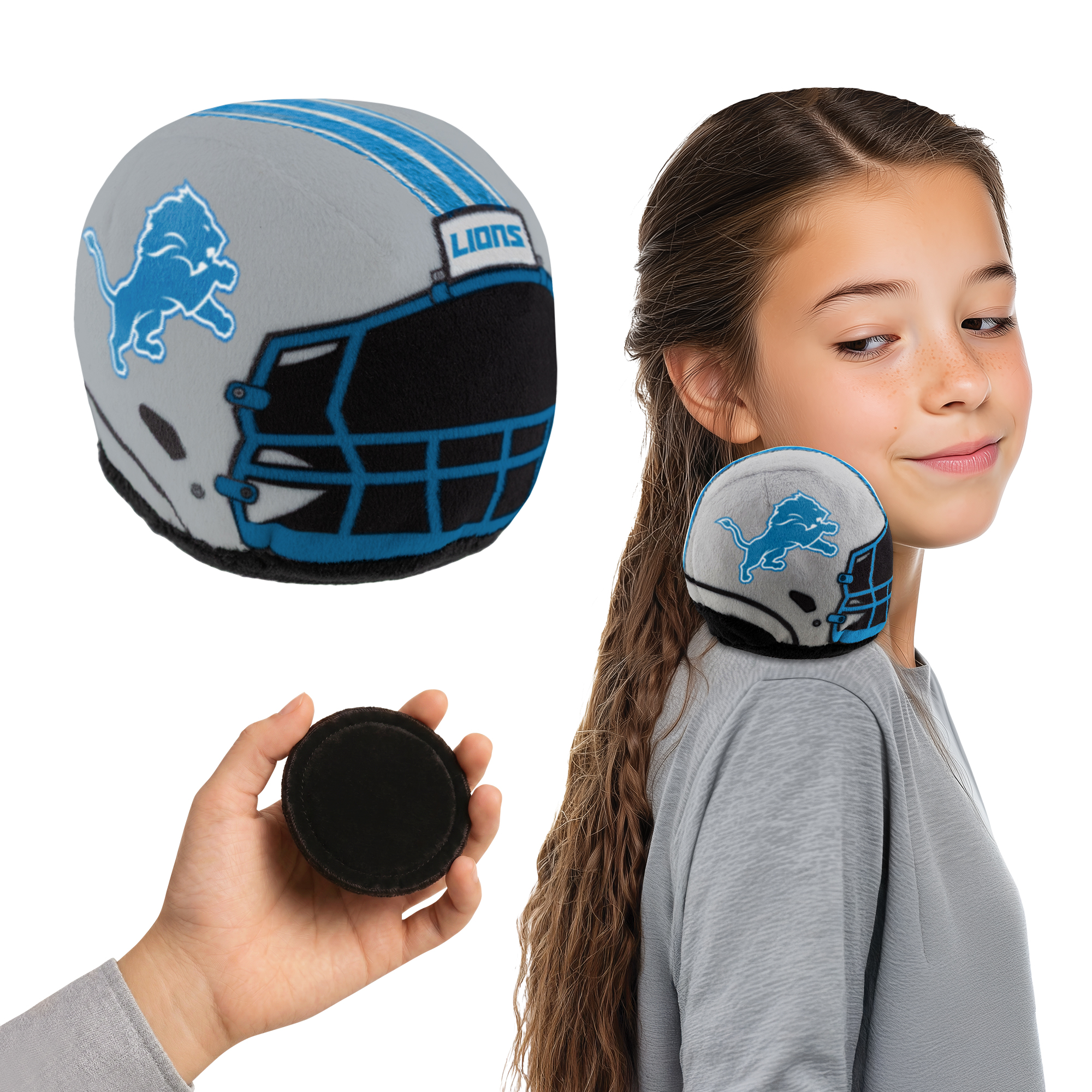 Detroit Lions Plush Magnetic Toy Helmet Shoulder Buddy