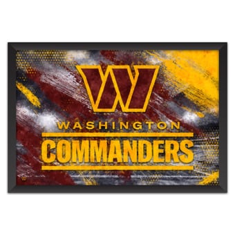 Washington Commanders 27" x 39" Brush Stroke Logo Framed Art Print