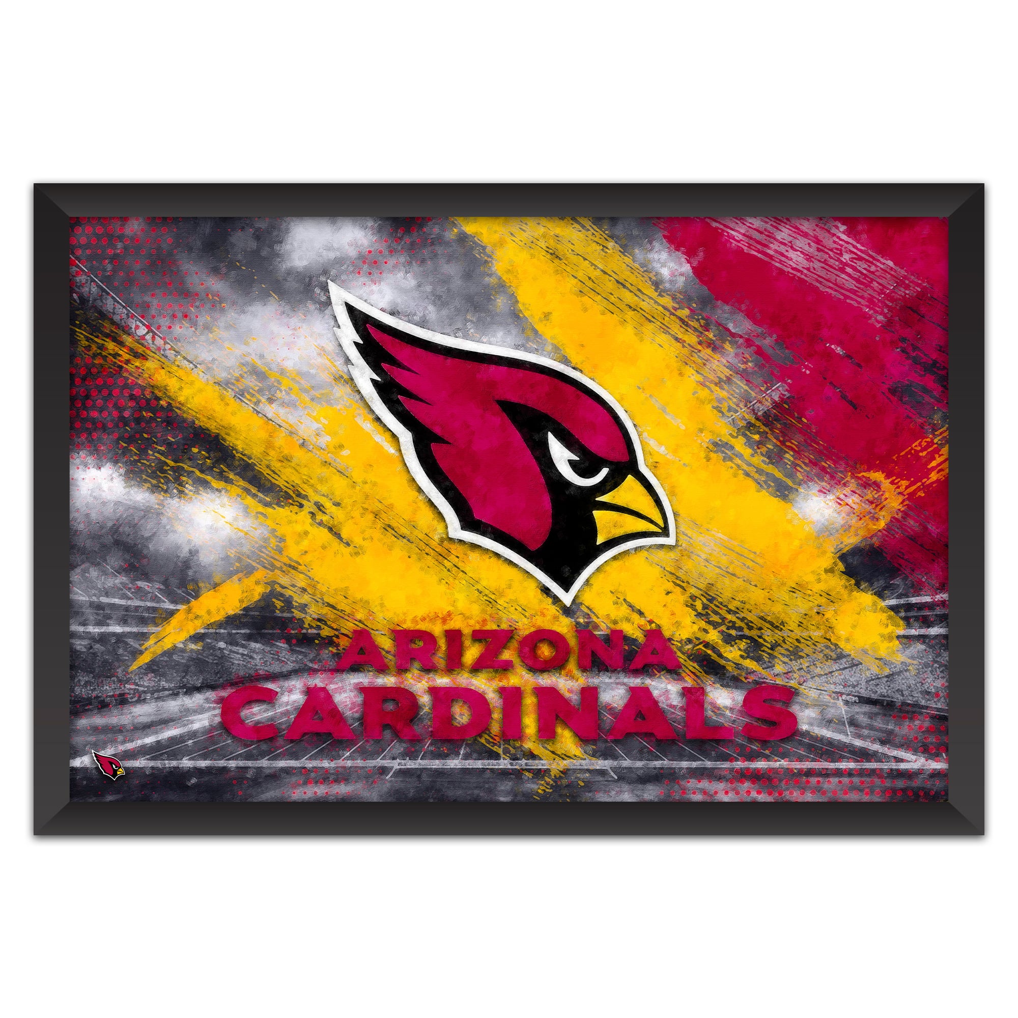 Arizona Cardinals 27" x 39" Brush Stroke Logo Framed Art Print