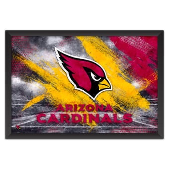 Arizona Cardinals 27" x 39" Brush Stroke Logo Framed Art Print