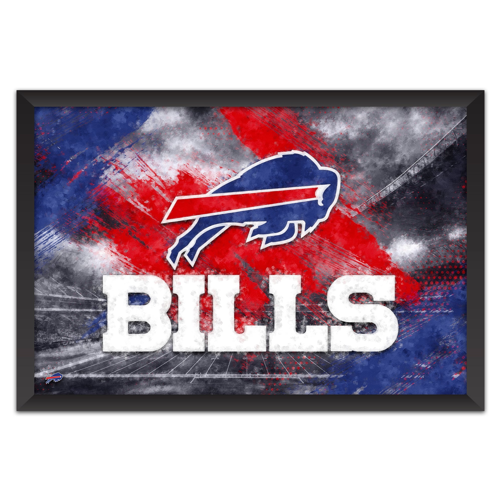 Buffalo Bills 27" x 39" Brush Stroke Logo Framed Art Print