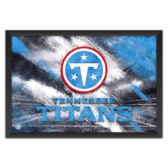 Tennessee Titans 27" x 39" Brush Stroke Logo Framed Art Print