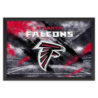 Atlanta Falcons 14" x 20" Brush Stroke Logo Framed Art Print