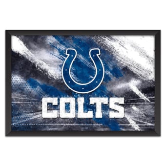 Indianapolis Colts 14" x 20" Brush Stroke Logo Framed Art Print