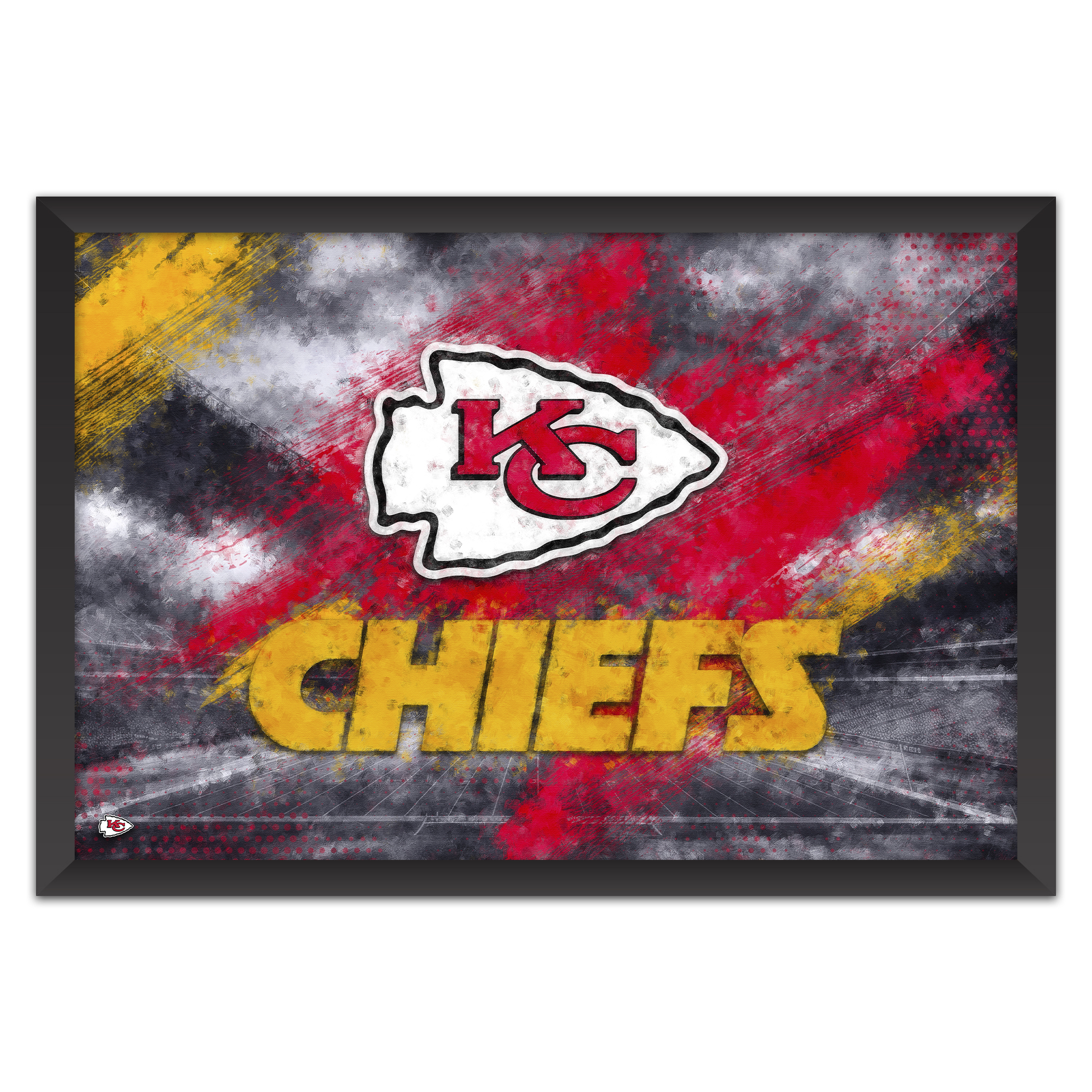 Kansas City Chiefs 14" x 20" Brush Stroke Logo Framed Art Print