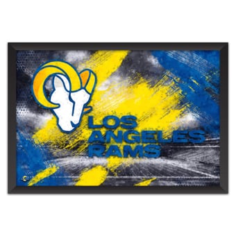 Los Angeles Rams 14" x 20" Brush Stroke Logo Framed Art Print