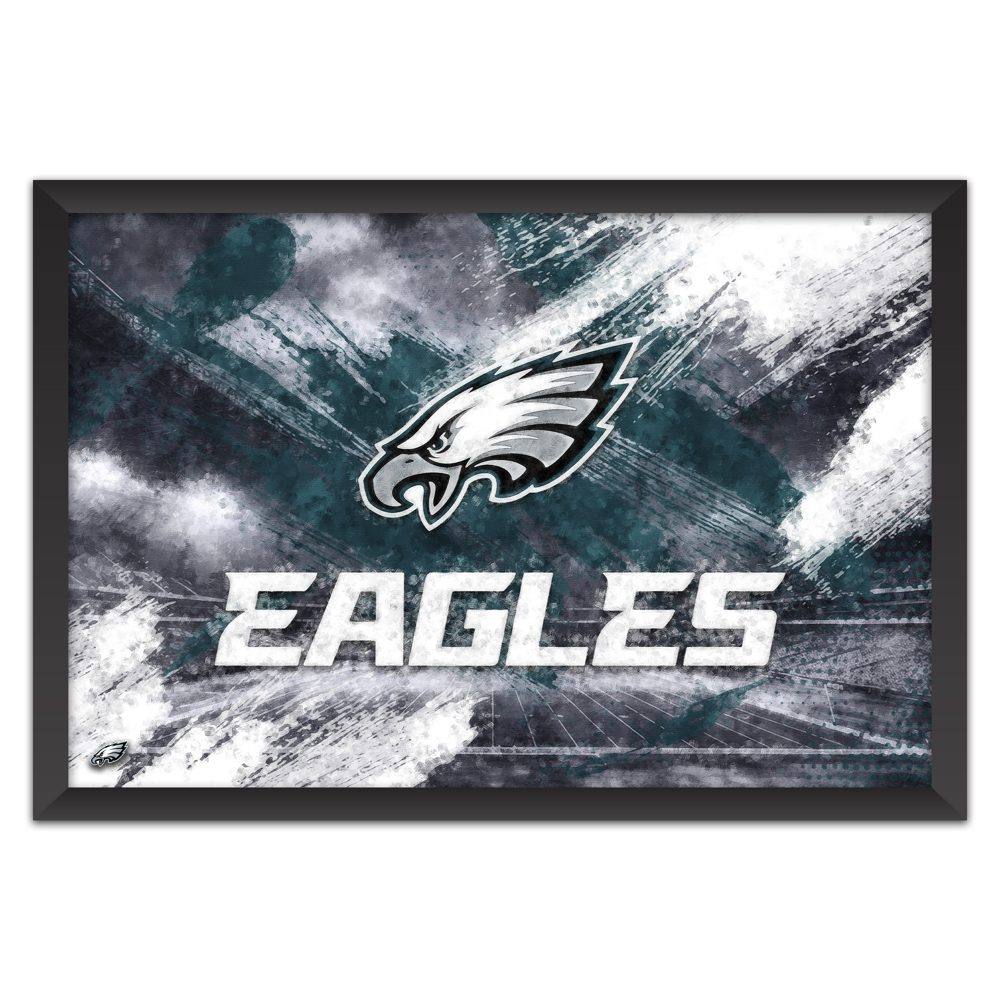 Philadelphia Eagles 14" x 20" Brush Stroke Logo Framed Art Print