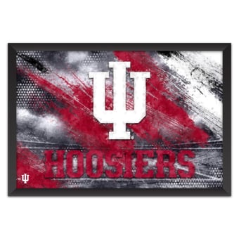 Indiana Hoosiers 27" x 39" Brush Stroke Logo Framed Art Print
