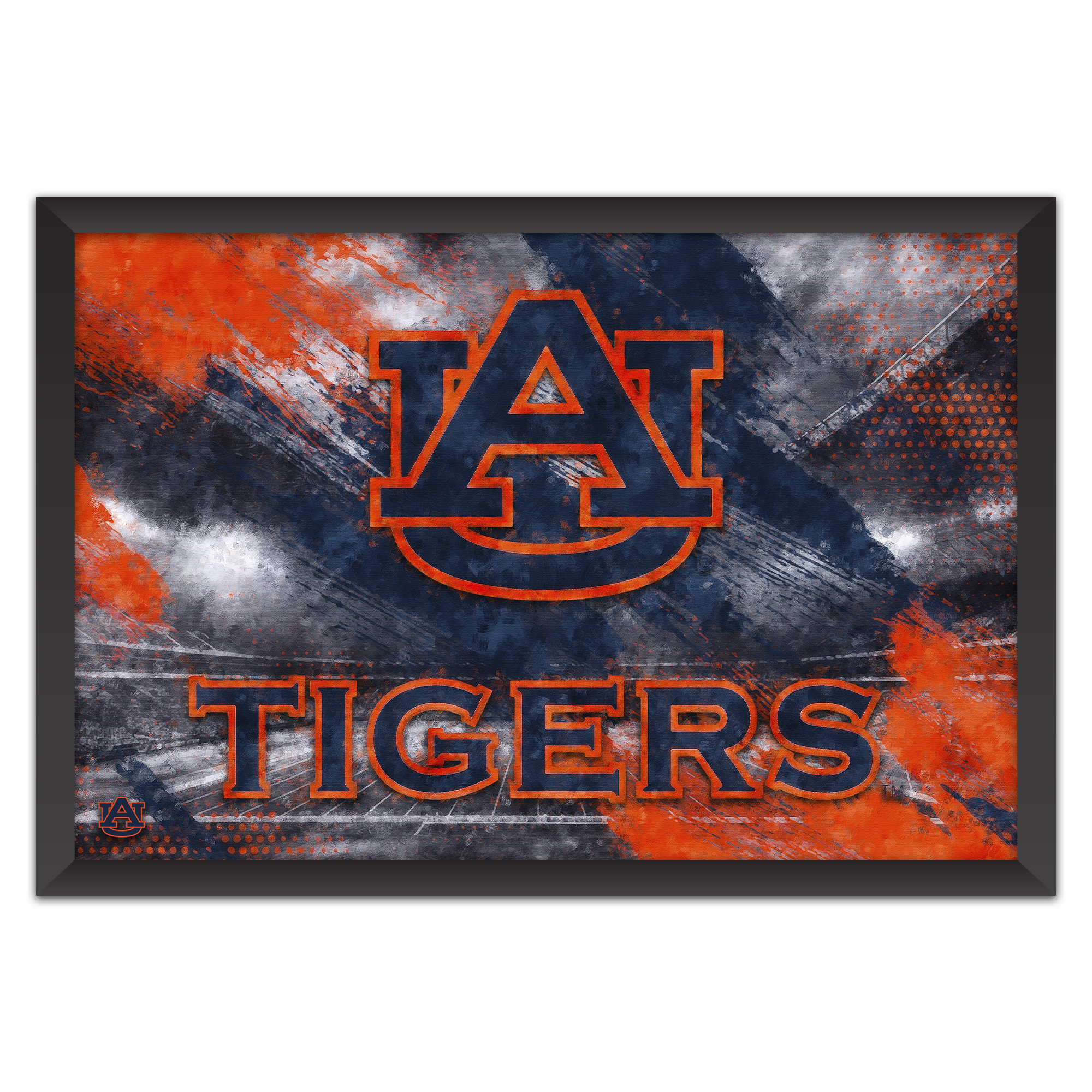 Auburn Tigers 14" x 20" Brush Stroke Logo Framed Art Print