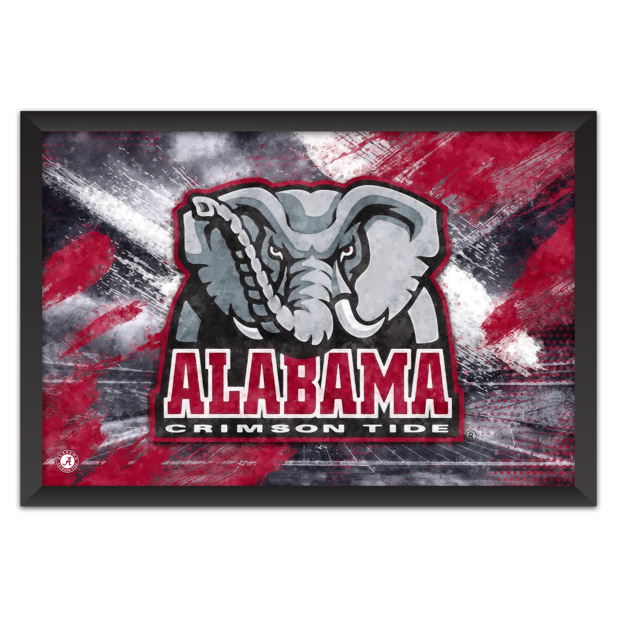 Alabama Crimson Tide 14" x 20" Brush Stroke Logo Framed Art Print