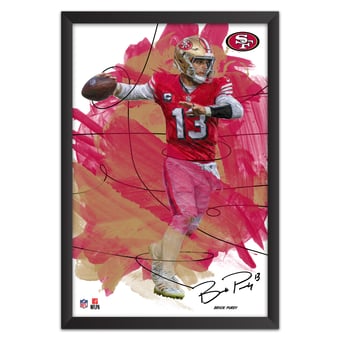 Brock Purdy San Francisco 49ers 14" x 20" Brush Stroke Player Framed Art Print