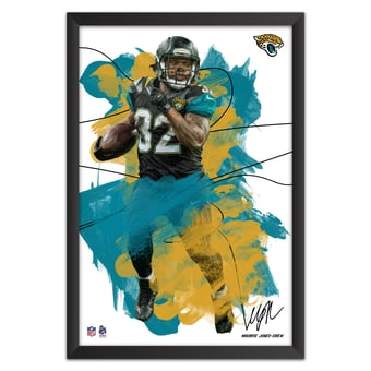 Maurice Jones-Drew Jacksonville Jaguars 27" x 39" Brush Stroke Player Framed Art Print