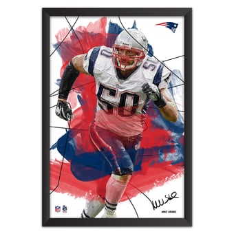 Mike Vrabel New England Patriots 14" x 20" Brush Stroke Player Framed Art Print