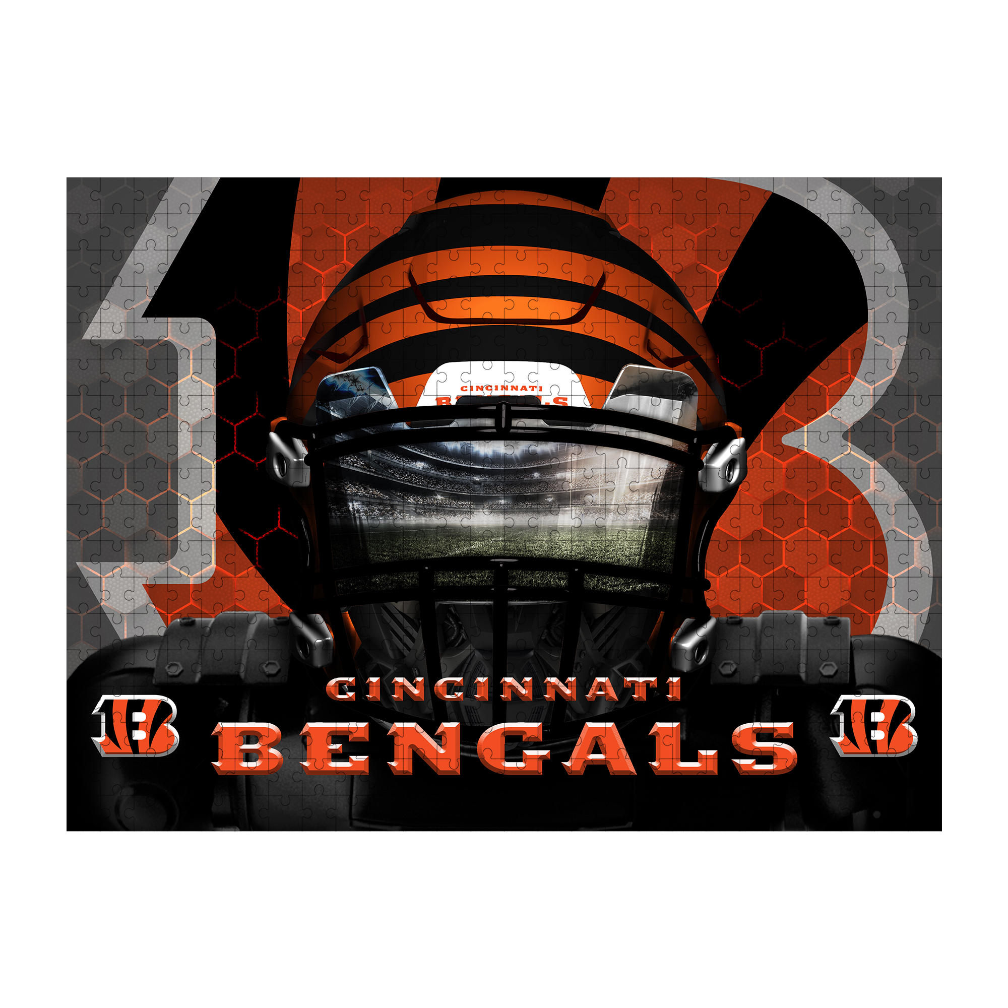Cincinnati Bengals 18" x 24" 3D Facemask Puzzle