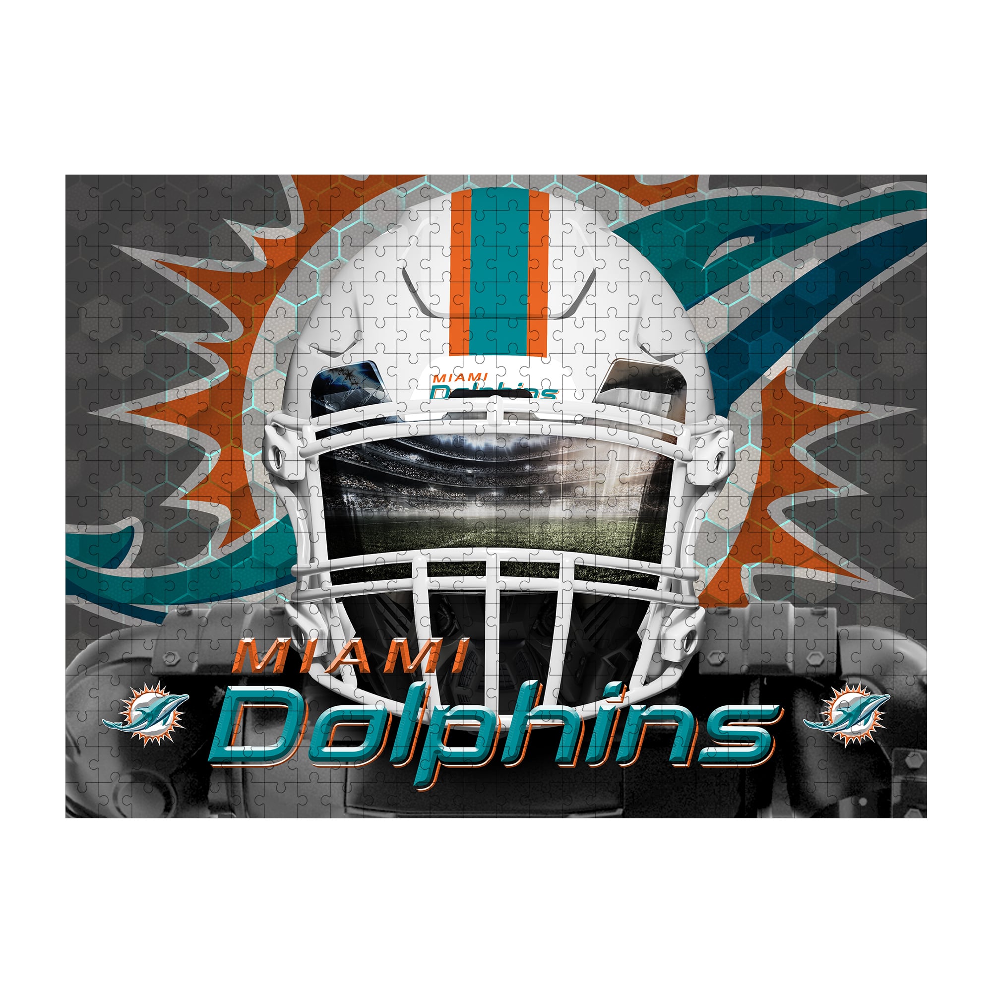 Miami Dolphins 18" x 24" 3D Facemask Puzzle