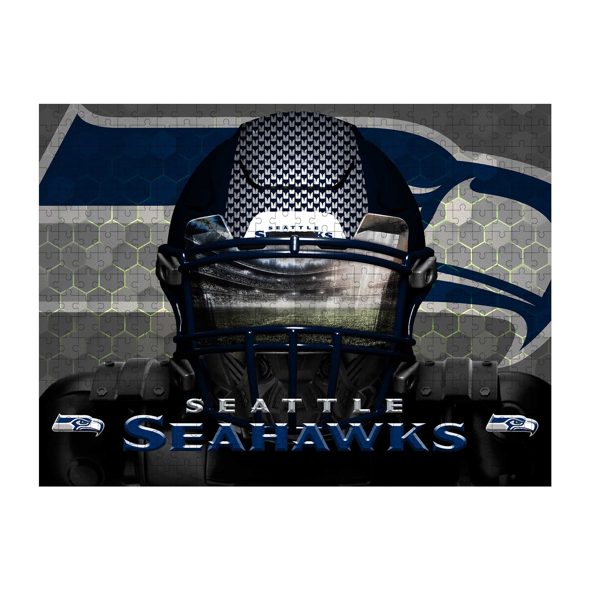 Seattle Seahawks 18" x 24" 3D Facemask Puzzle