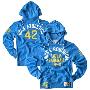 Unisex Roots of Fight x UCLA Bruins x Jackie Robinson Blue #42 Tri-Blend Hoodie
