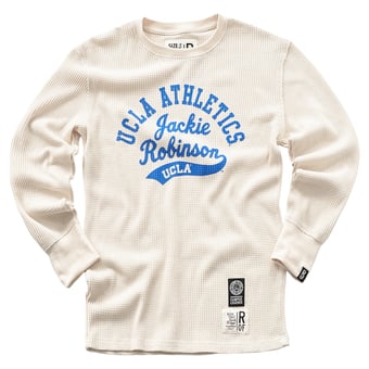 Men's Roots of Fight x UCLA Bruins x Jackie Robinson Cream Tri-Blend Thermal Shirt