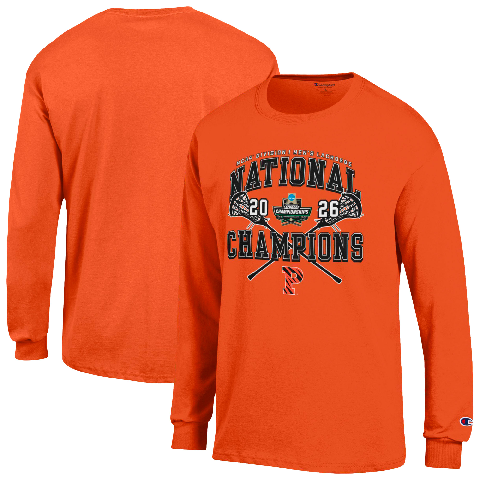 Unisex Champion Orange Princeton Tigers 2026 NCAA Men’s Lacrosse National Champions Long Sleeve T-Shirt Unisex Champion Orange Princeton Tigers 2026 NCAA Men’s Lacrosse National Champions Long Sleeve T-Shirt
