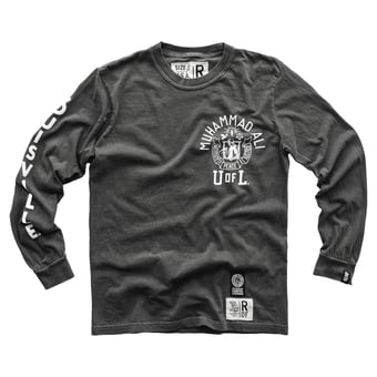 Unisex Roots of Fight x Louisville Cardinals x Muhammad Ali Charcoal Peace & Justice Long Sleeve T-Shirt