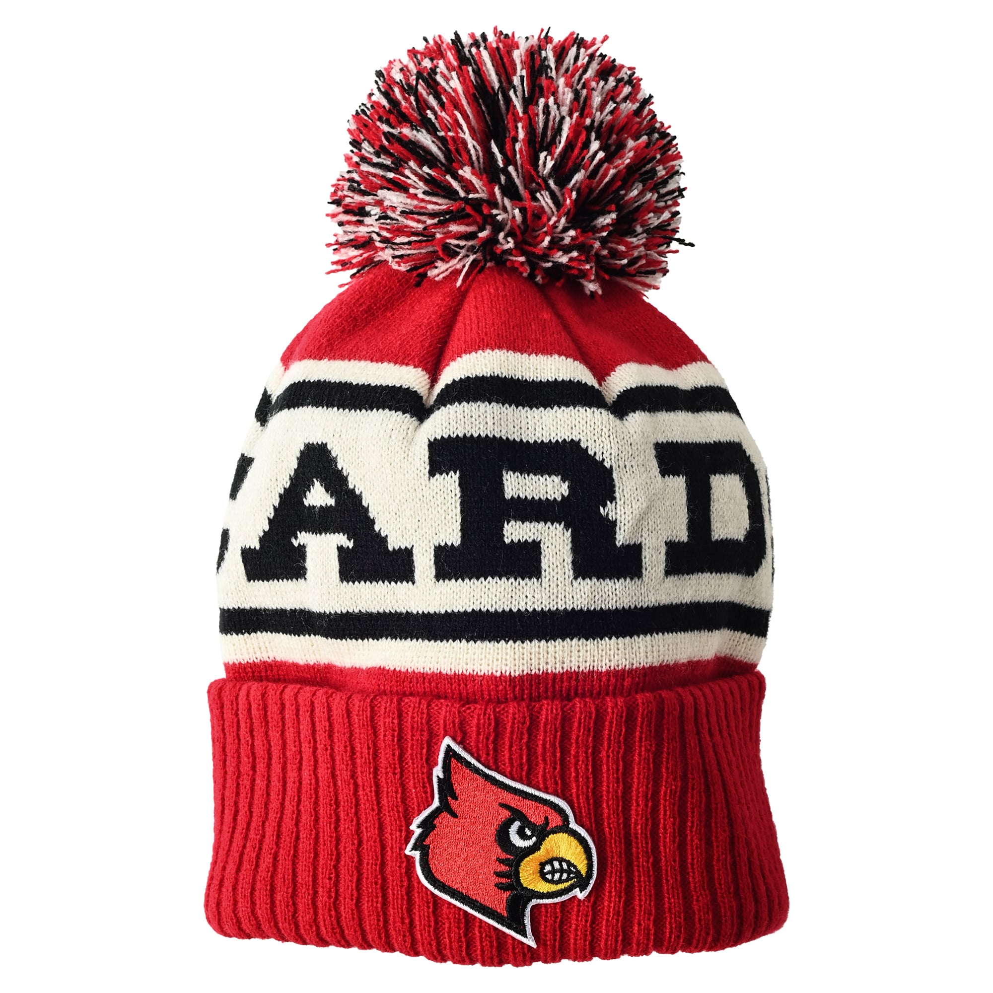 Unisex Roots of Fight x Louisville Cardinals x Muhammad Ali Red Cuffed Knit Hat with Pom