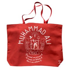 Roots of Fight x Louisville Cardinals x Muhammad Ali Red Believe It Tote Bag