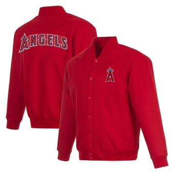 Men's JH Design  Red Los Angeles Angels Full-Snap Jacket