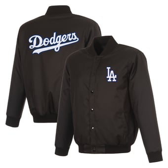 Men's JH Design  Black Los Angeles Dodgers Full-Snap Jacket