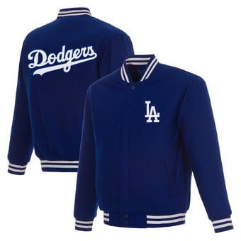 Men's JH Design  Royal Los Angeles Dodgers Full-Snap Reversible Wool Jacket