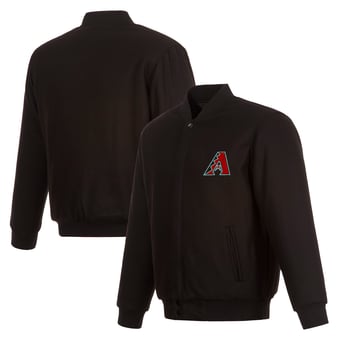 Men's JH Design  Black Arizona Diamondbacks Full-Zip Reversible Wool Jacket