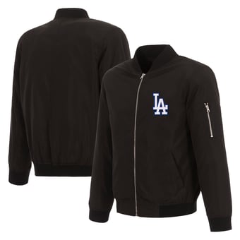 Men's JH Design  Black Los Angeles Dodgers Full-Zip Bomber Jacket