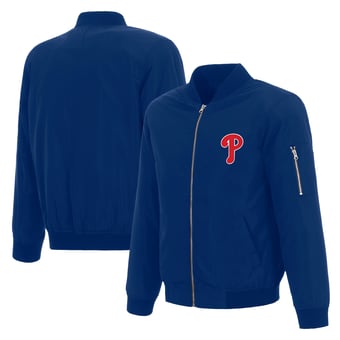 Men's JH Design  Royal Philadelphia Phillies Full-Zip Bomber Jacket