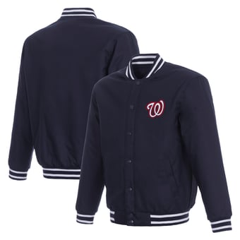Men's JH Design  Navy Washington Nationals Full-Snap Jacket
