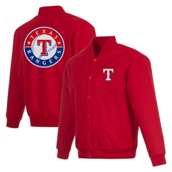 Men's JH Design  Red Texas Rangers Full-Snap Jacket