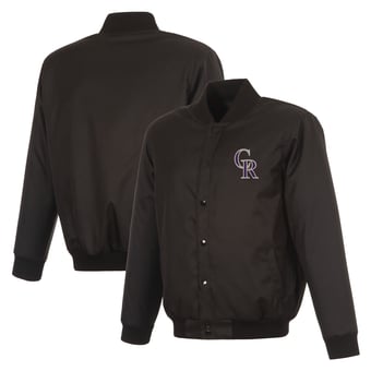 Men's JH Design  Black Colorado Rockies Full-Snap Jacket
