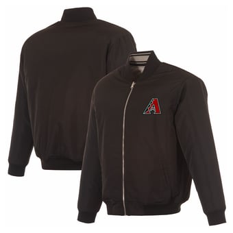 Men's JH Design  Black Arizona Diamondbacks Full-Zip Reversible Flight Jacket