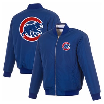 Men's JH Design  Royal Chicago Cubs Full-Zip Reversible Flight Jacket