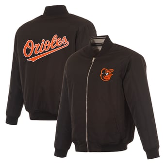 Men's JH Design  Black Baltimore Orioles Full-Zip Reversible Flight Jacket