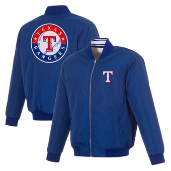 Men's JH Design  Royal Texas Rangers Full-Zip Reversible Flight Jacket