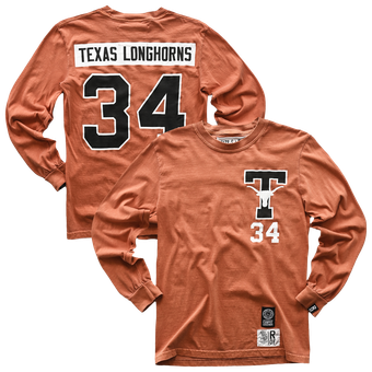 Unisex Roots of Fight x Texas Longhorns x Ricky Williams Texas Orange #34 Long Sleeve T-Shirt