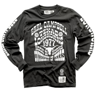 Unisex Roots of Fight x Texas Longhorns x Earl Campbell Black Long Sleeve T-Shirt