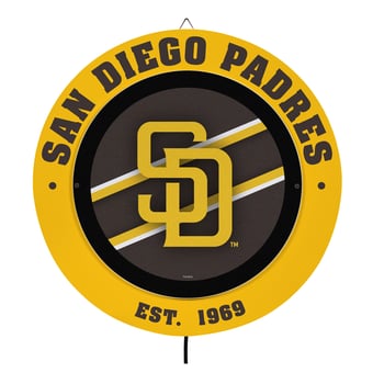 San Diego Padres 15" LED Round Metal Lit Wall Sign
