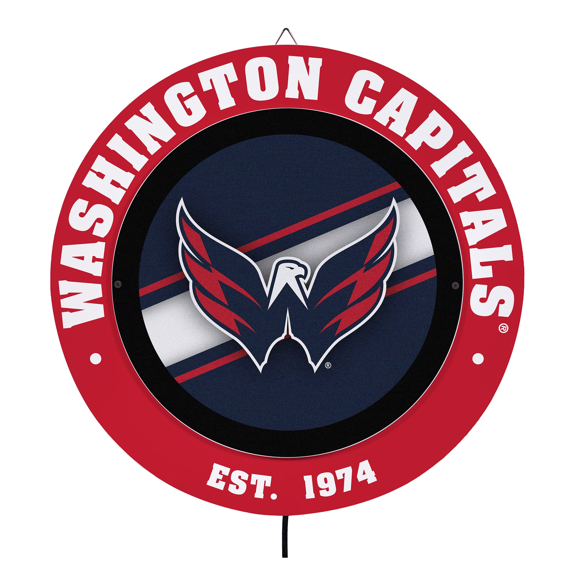 Washington Capitals 15" LED Round Metal Lit Wall Sign