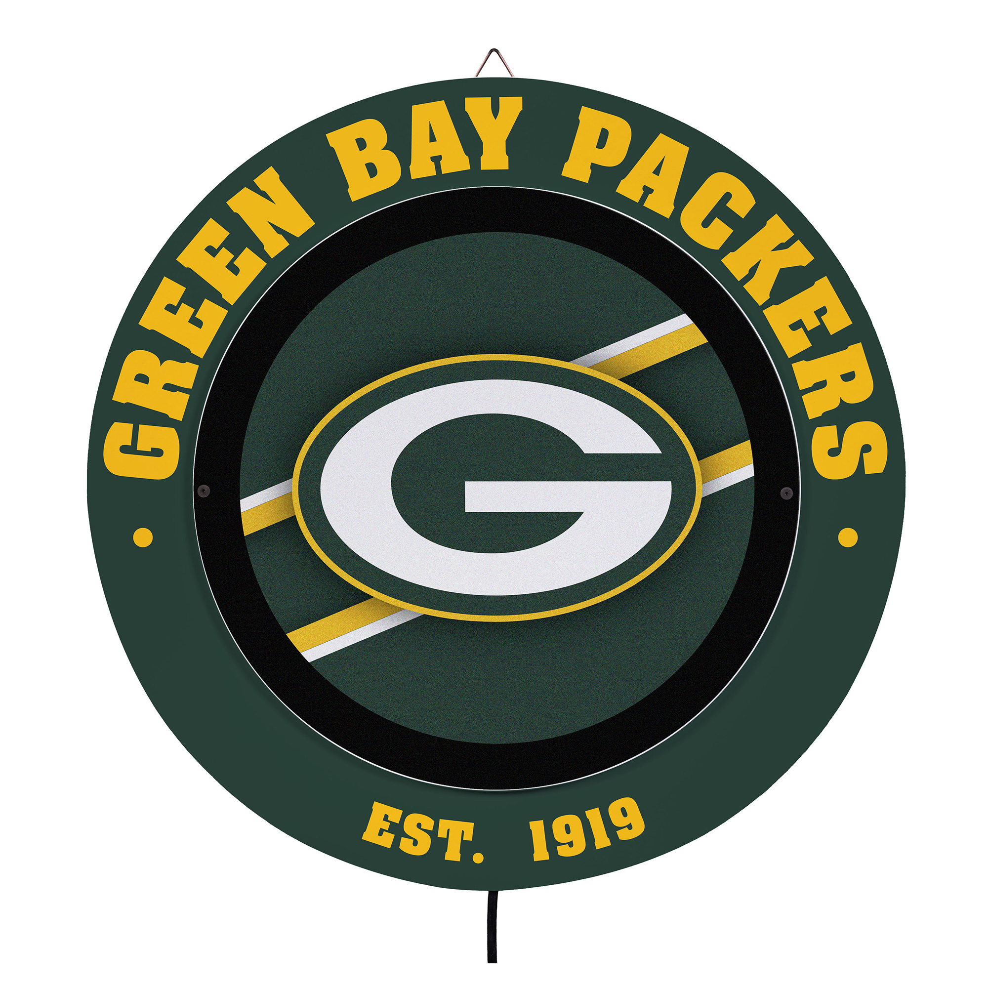 Green Bay Packers 15" LED Round Metal Lit Wall Sign