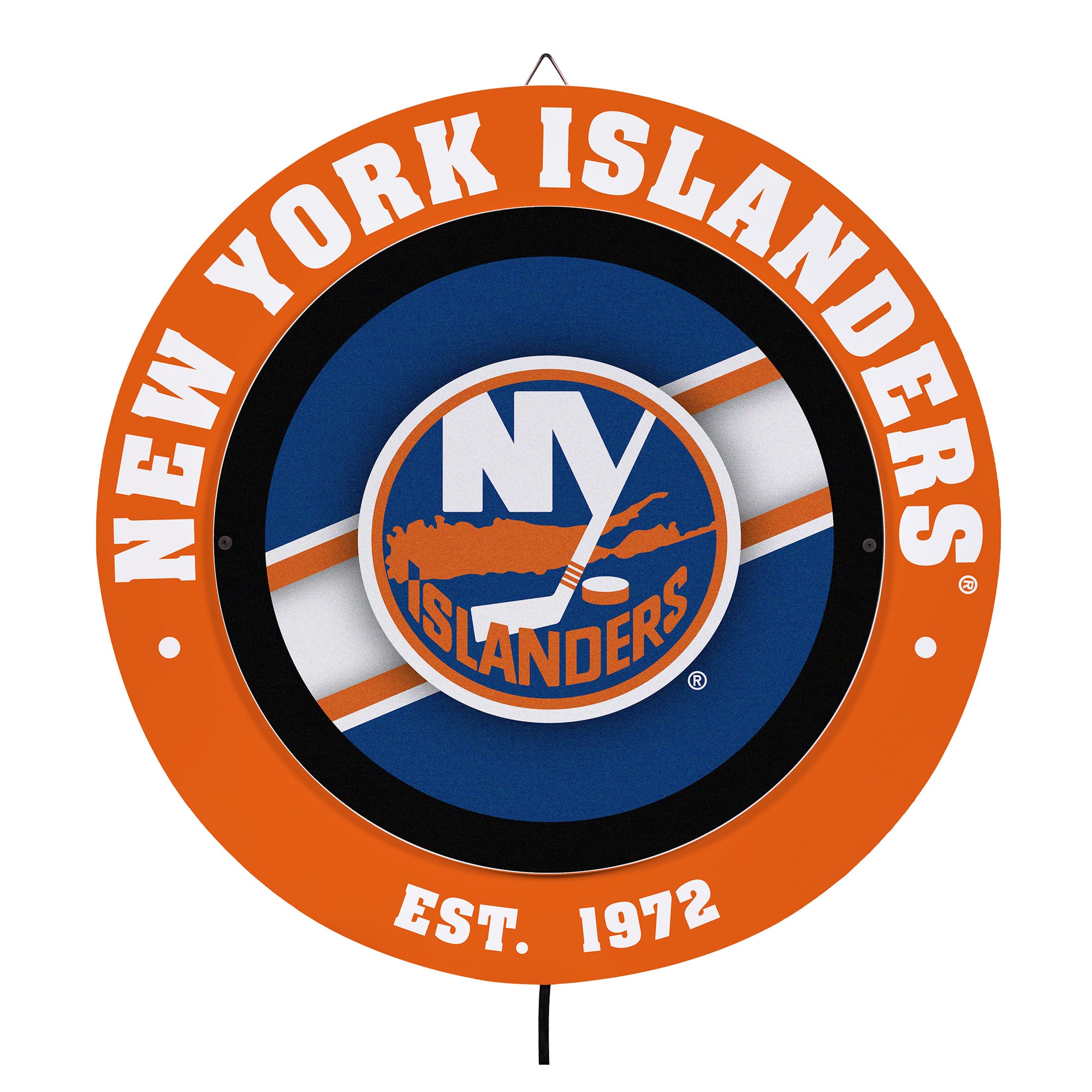 New York Islanders 15" LED Round Metal Lit Wall Sign