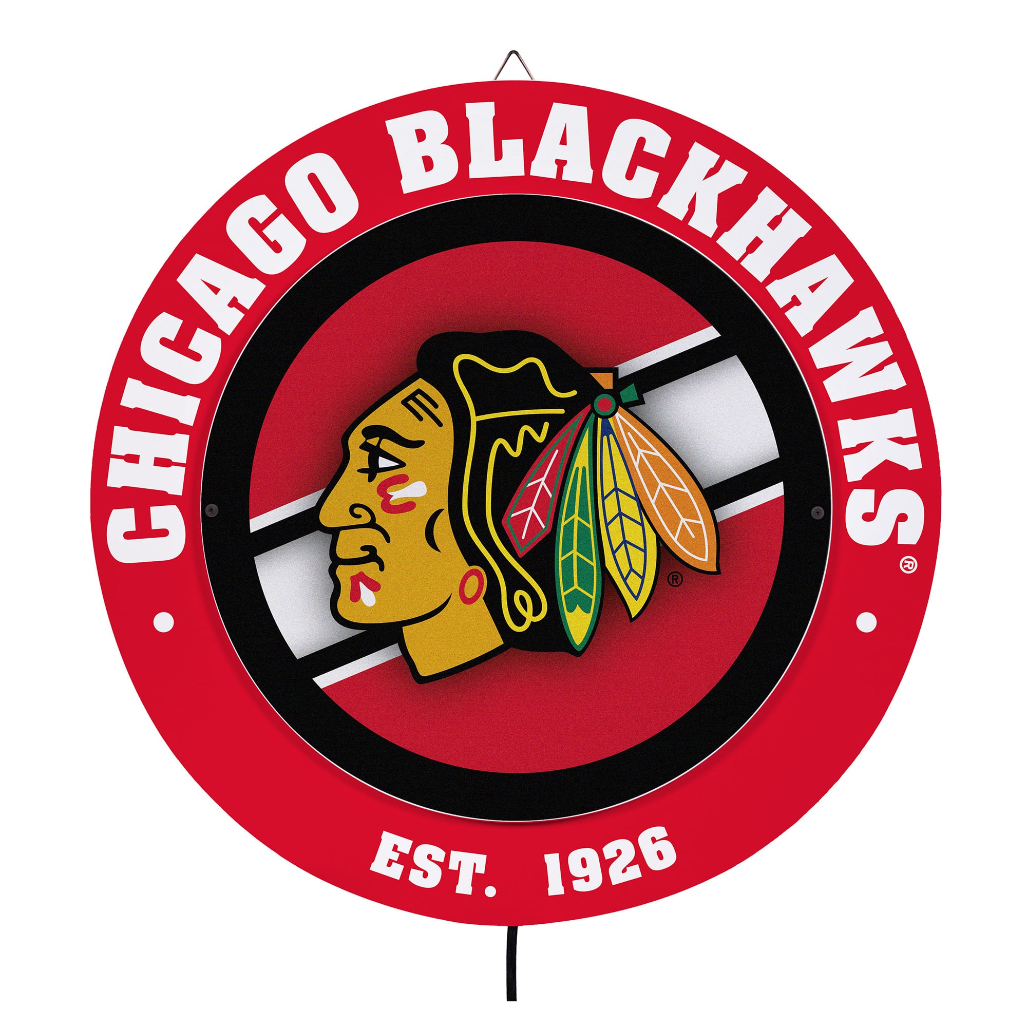 Chicago Blackhawks 15" LED Round Metal Lit Wall Sign