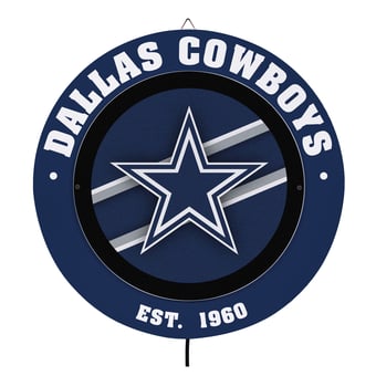 Dallas Cowboys 15" LED Round Metal Lit Wall Sign