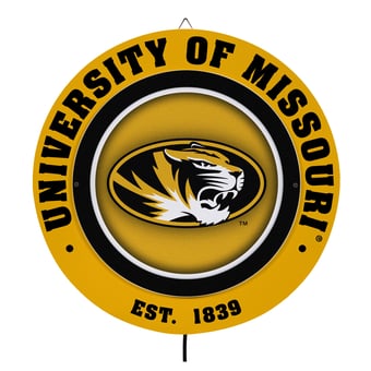 Missouri Tigers 15" LED Round Metal Lit Wall Sign