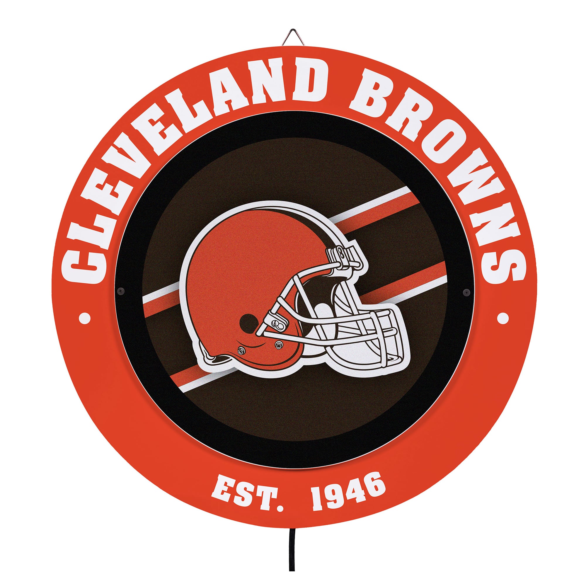 Cleveland Browns 15" LED Round Metal Lit Wall Sign